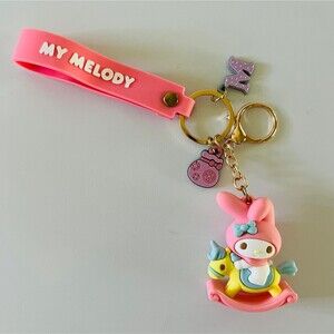 MY MELODY Keychain Keyring Key Fob Holder Bag Charm Accessories